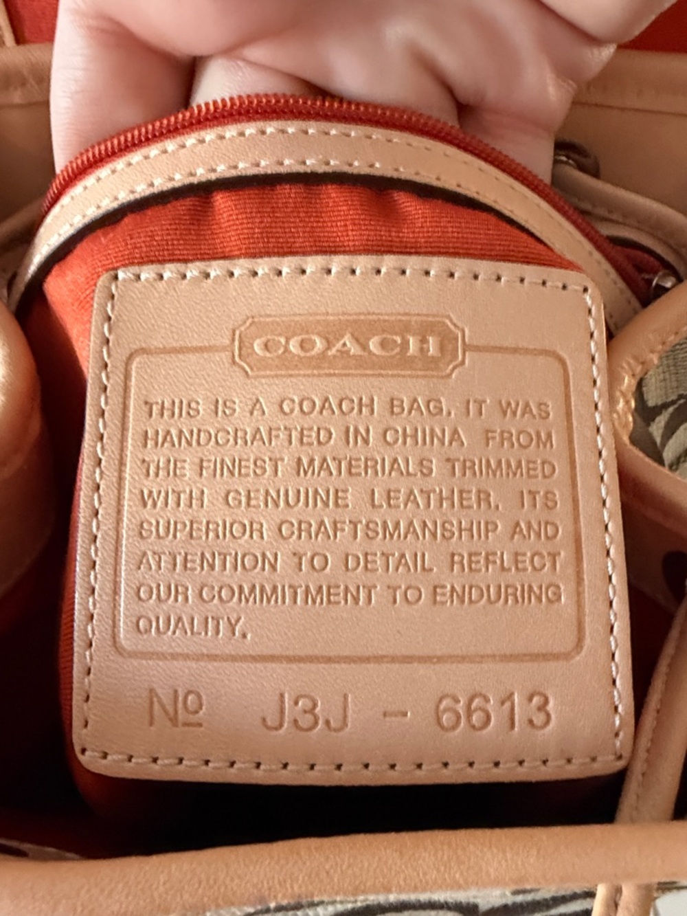Vintage💕like new! Coach Signature Canvas Backpack with Tan Leather Trim - Picture 16 of 17